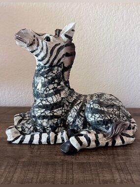 Decorative Zebra Mosaic Figurine - Home Art